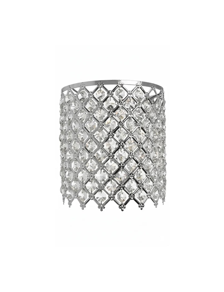 Elegant Crystal Cross Ceiling Shade Silver – Sparkle Decors