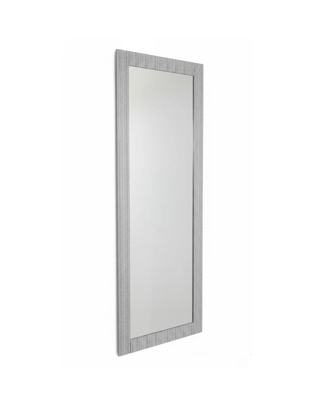 Sparkle Decors Silver Glitter Full-Length Rectangular Wall Mirror 40×110 cm