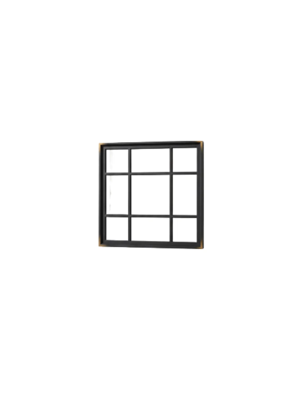 Sparkle Decors 61x61cm Black Square Window Style Wall Mirror – Elegant Decorative Home Mirror