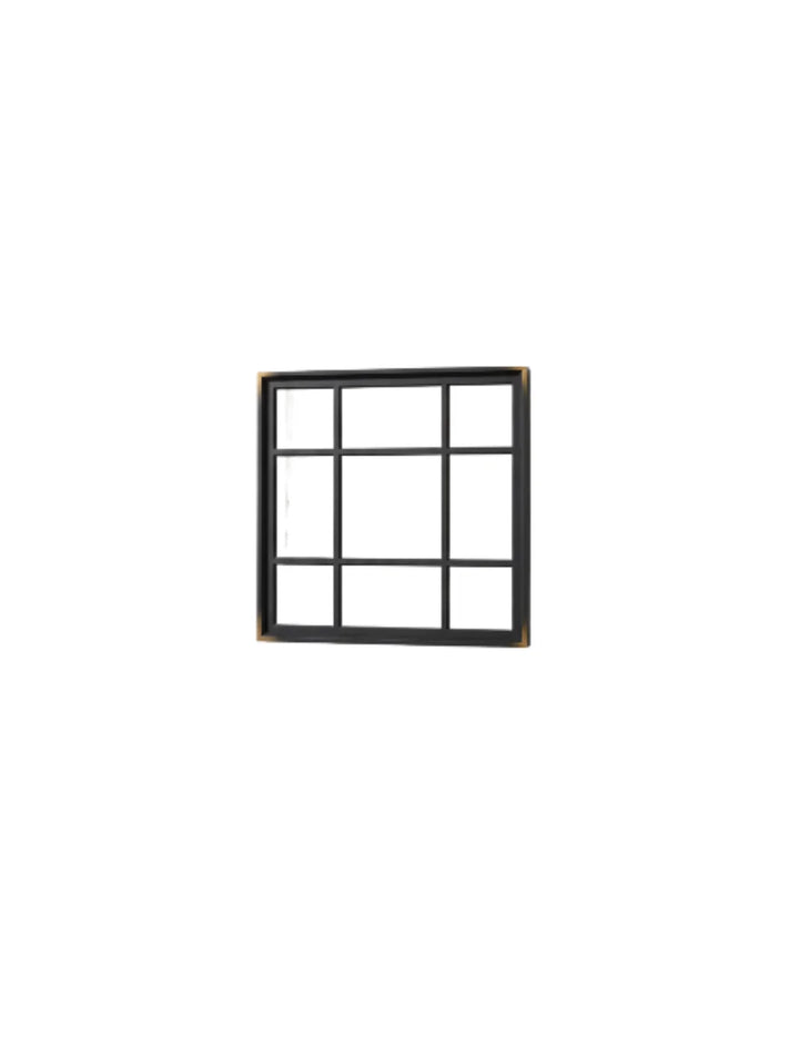 Sparkle Decors 61x61cm Black Square Window Style Wall Mirror – Elegant Decorative Home Mirror