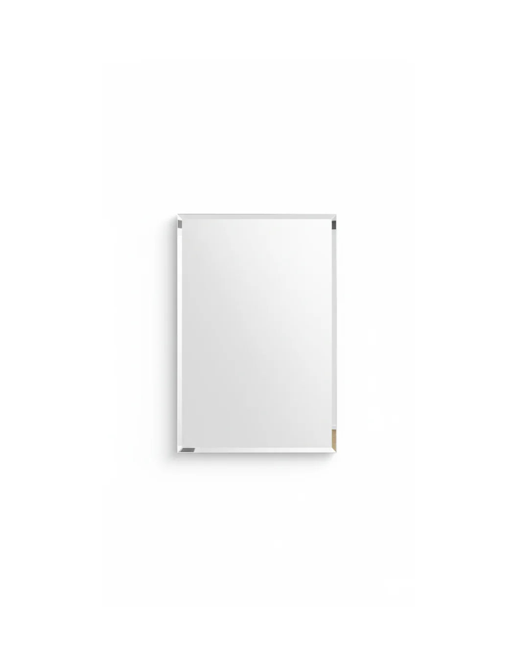 Sparkle Decors Frameless Rectangle Wall Mirror 50x70 cm – Modern Bevelled Edge Bathroom & Living Room Mirror