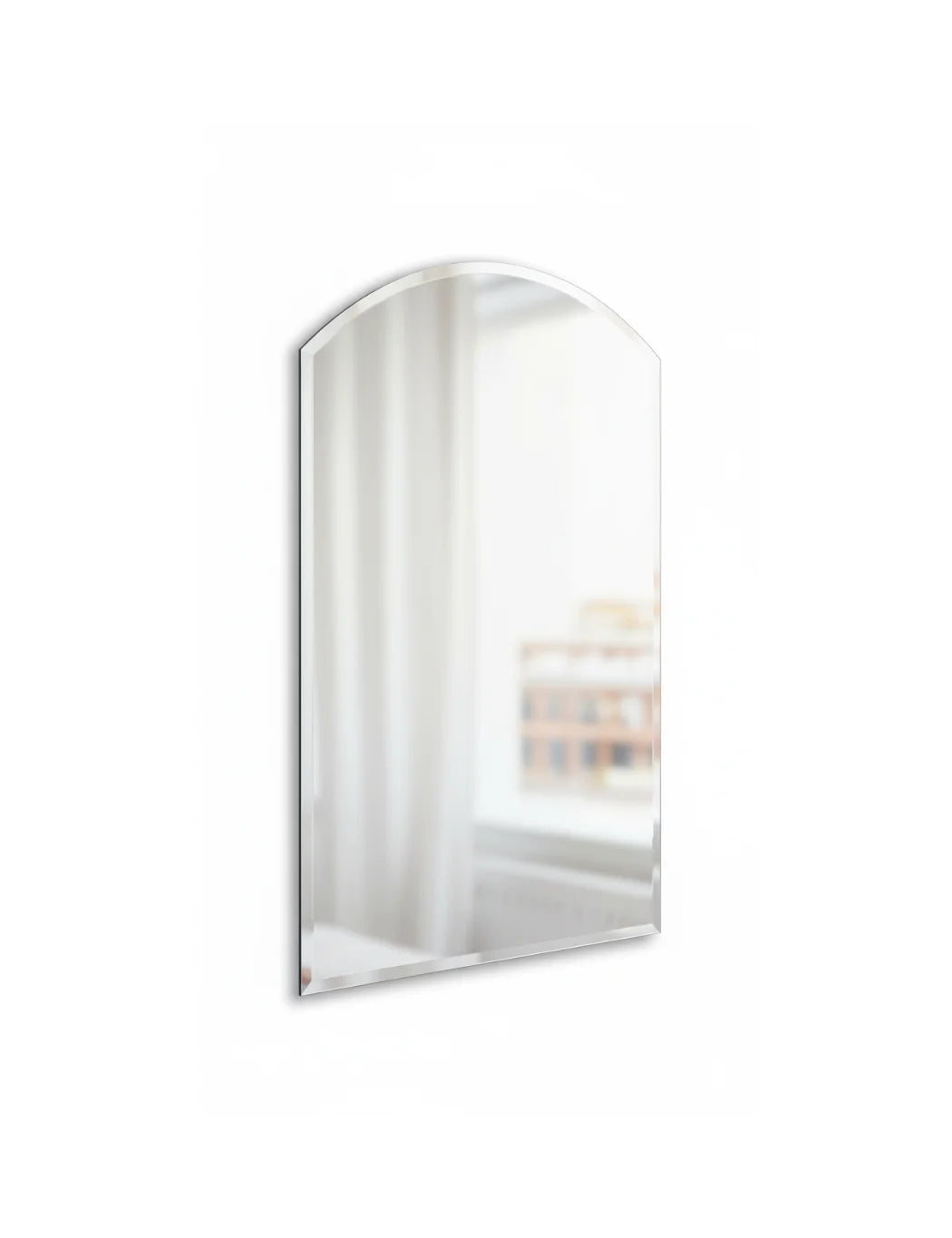 Sparkle Decors 50x40cm Arched Frameless Bathroom Mirror – Elegant Wall Mounted Glass Home Décor
