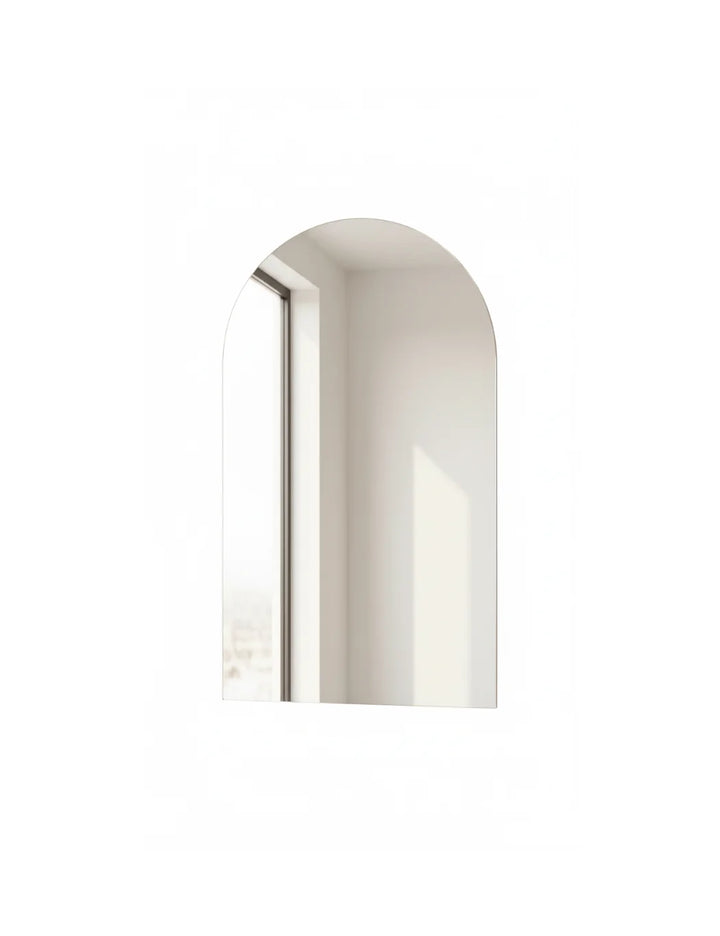 Sparkle Decors 50x70cm Arch Wall Mirror – Frameless Elegant Bathroom Mirror with Modern Minimalist Design