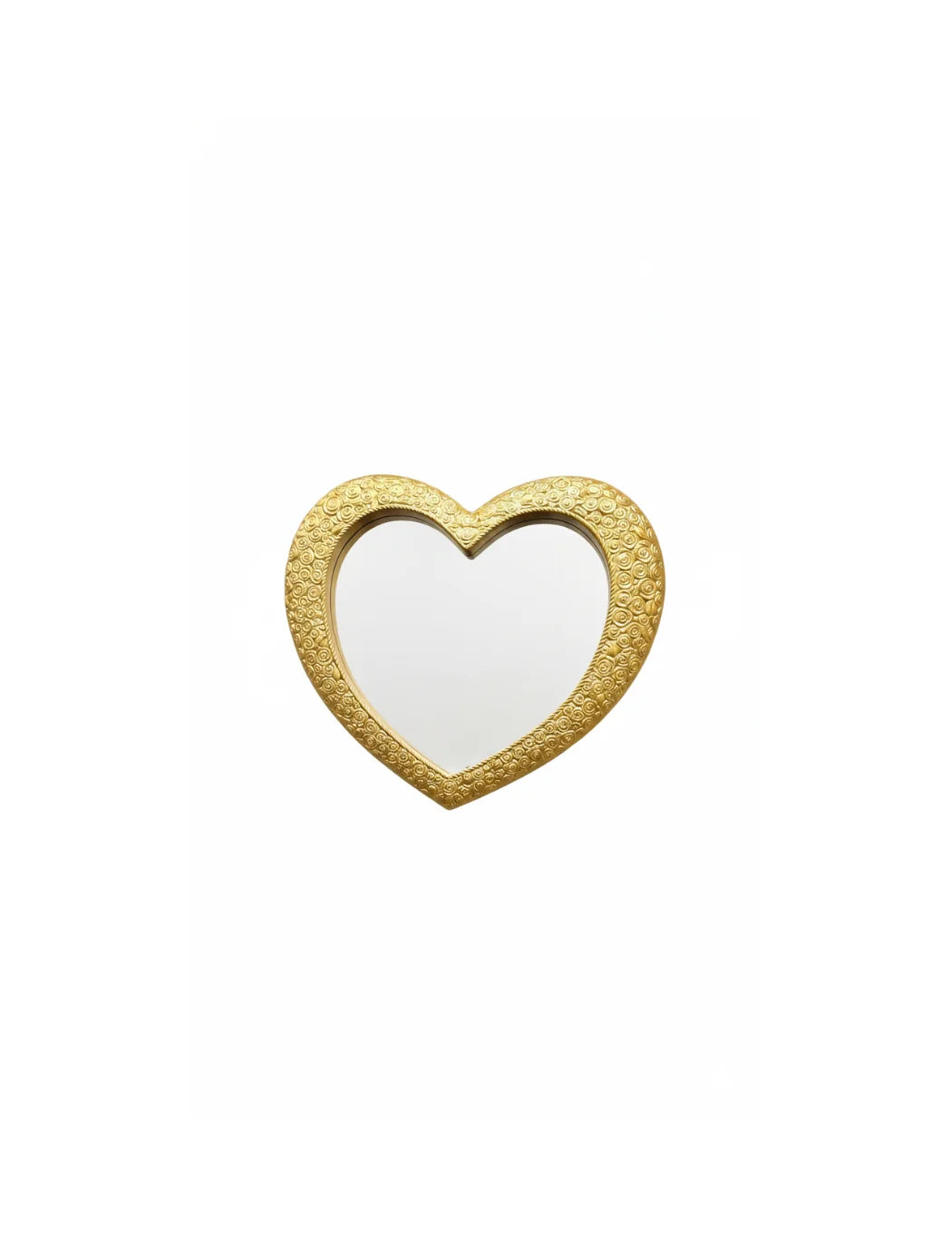 Sparkle Decors Heart Shaped Gold Wall Mirror – 67x58cm Elegant Antique Home Decor Mirror