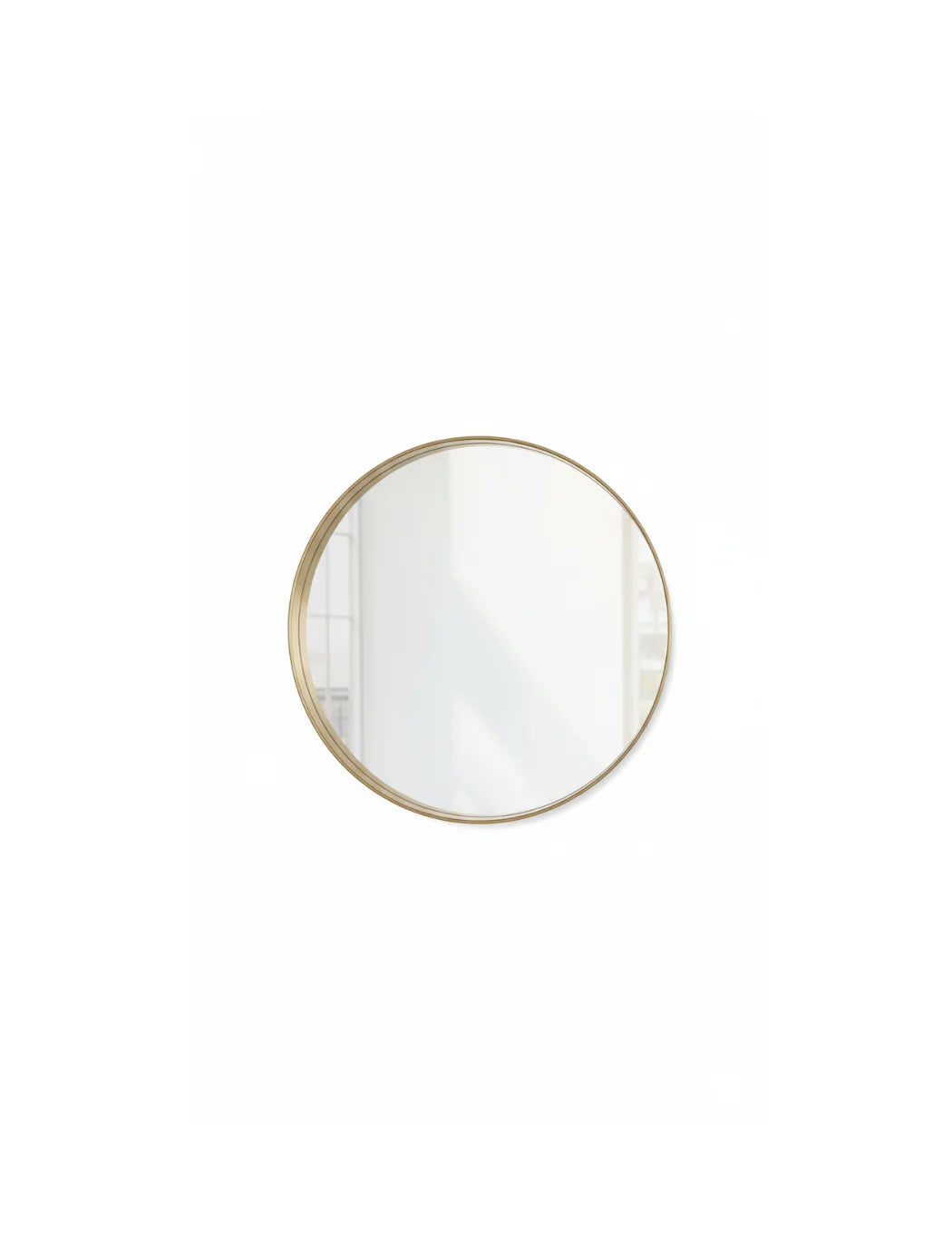 Sparkle Decors 40cm Gold Round Wall Mirror – Deep Aluminium Frame, Modern Minimalist Design for Bathroom & Living Room