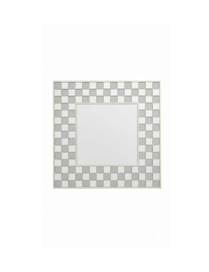 Set of 3 Silver Box Border Wall Mirrors 40×40 cm – Square Art Deco Home Decor for Living Room Bedroom Hallway