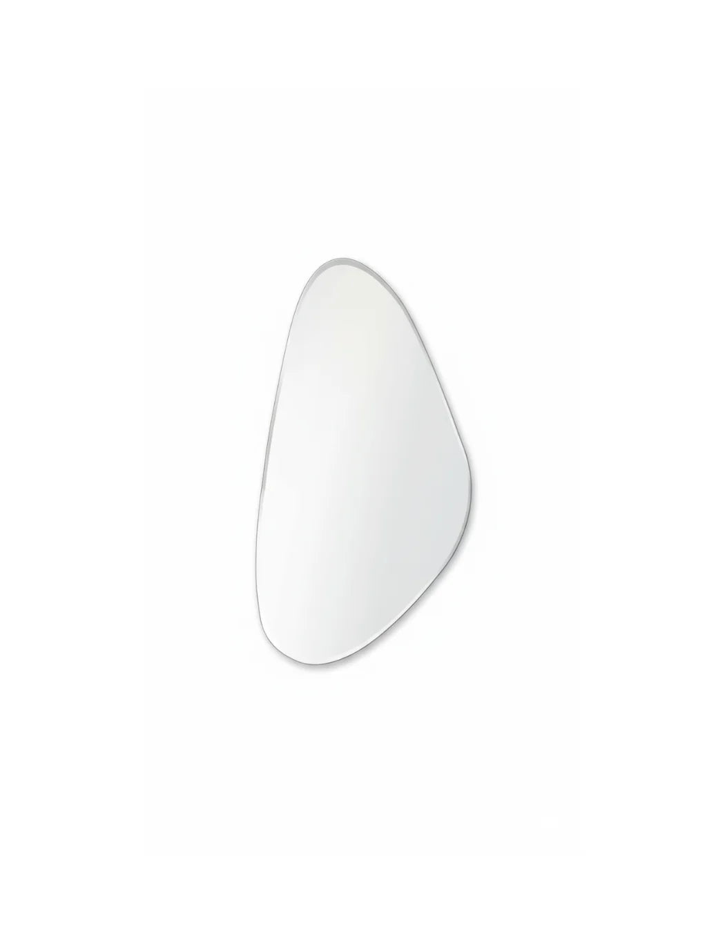 Frameless Asymmetric Wall Mirror – Modern Irregular Beveled Tear Drop Design 50x70cm