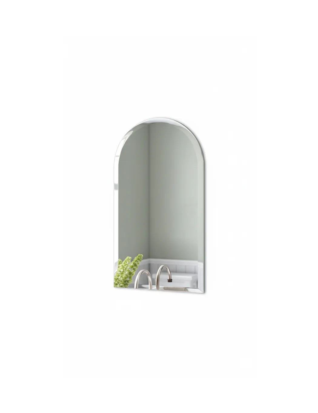 Frameless Arched Wall Mirror 50x70 cm – Modern Minimalist Mirror