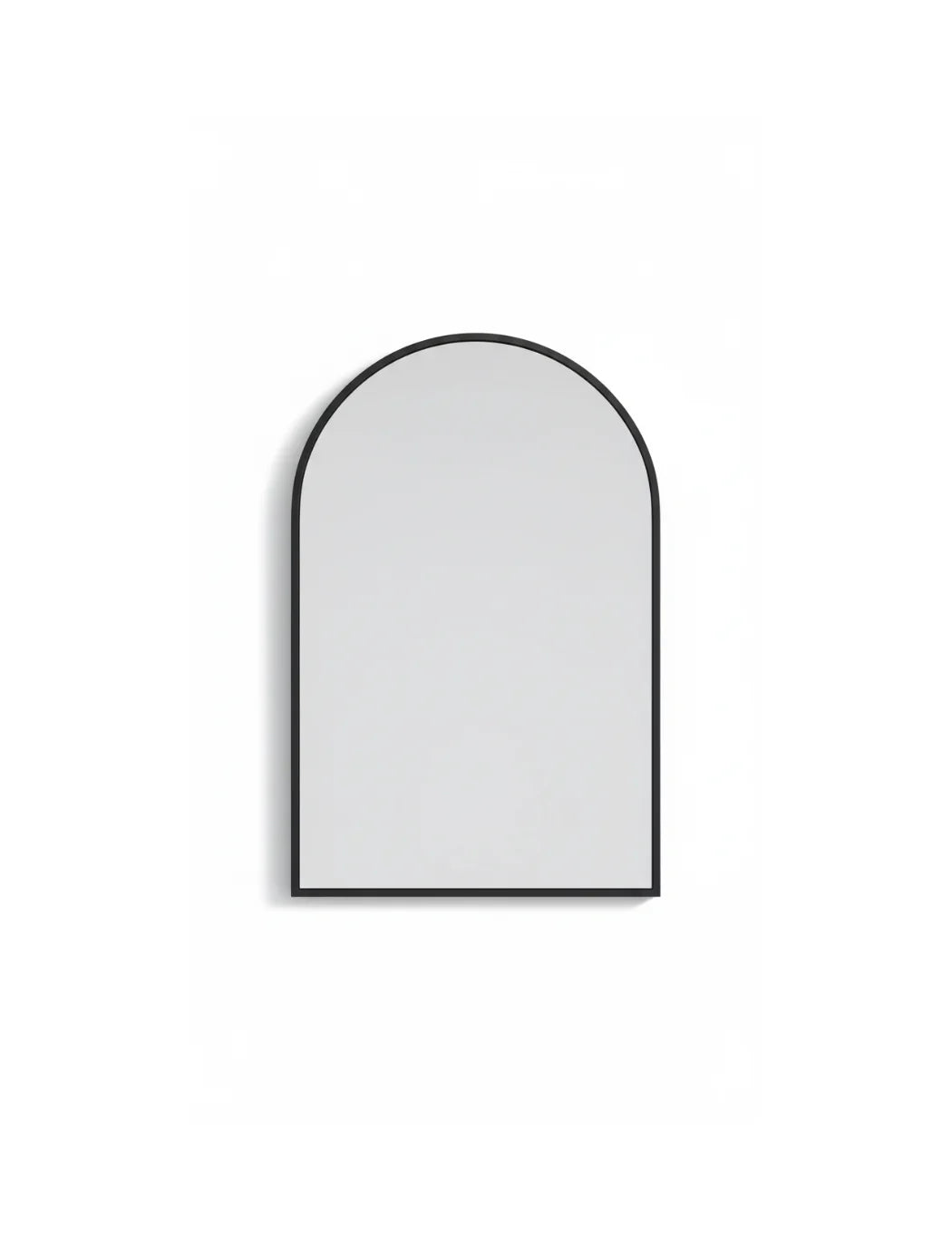 Black Metal Arch Wall Mirror with Contemporary Sleek Frame – Sparkle Decors