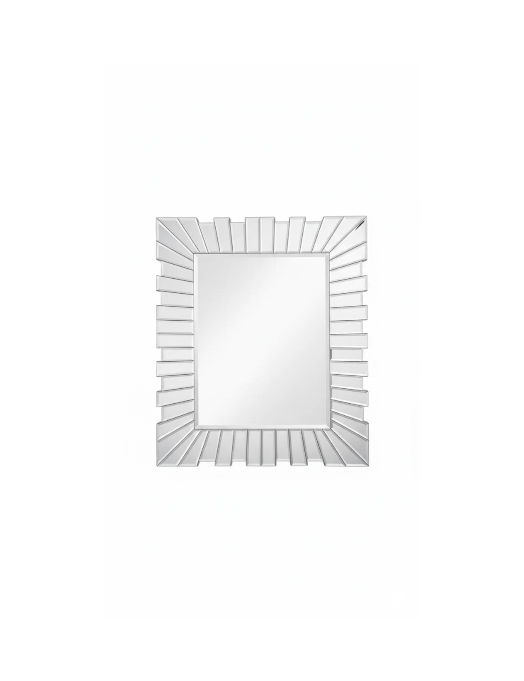 Large Silver Slide Border Rectangular Wall Mirror for Living Room & Hallway – Sparkle Decors
