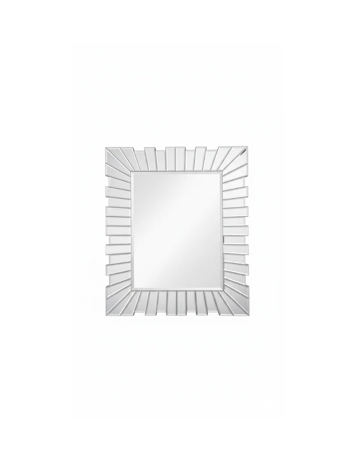 Large Silver Slide Border Rectangular Wall Mirror for Living Room & Hallway – Sparkle Decors