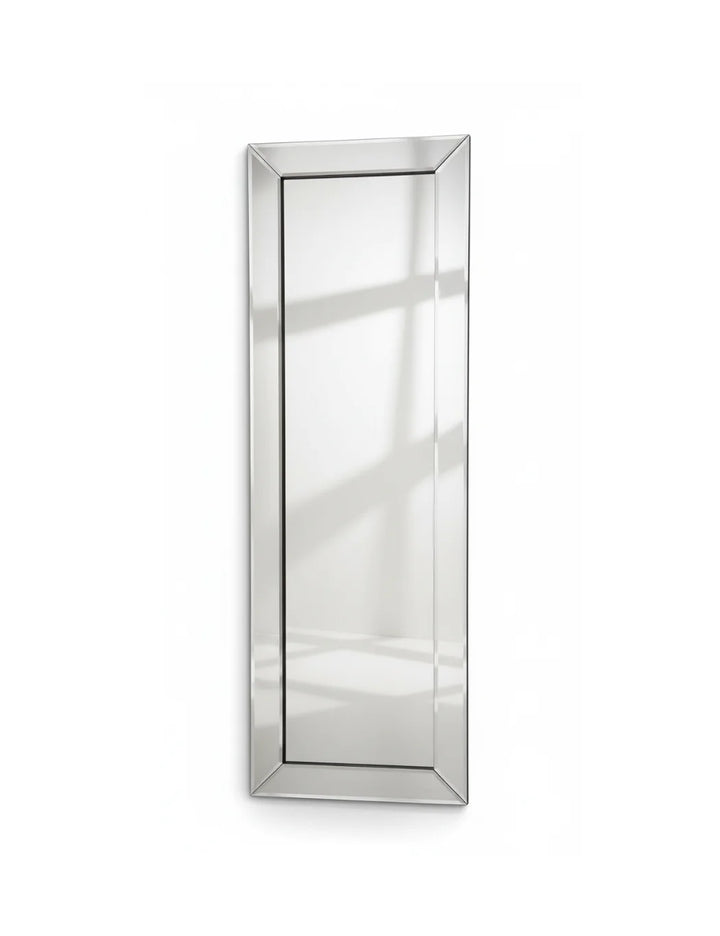 Sparkle Decors Blenheim Full-Length Bevelled Mirror - 120x40cm Silver Framed Wall & Floor Mirror