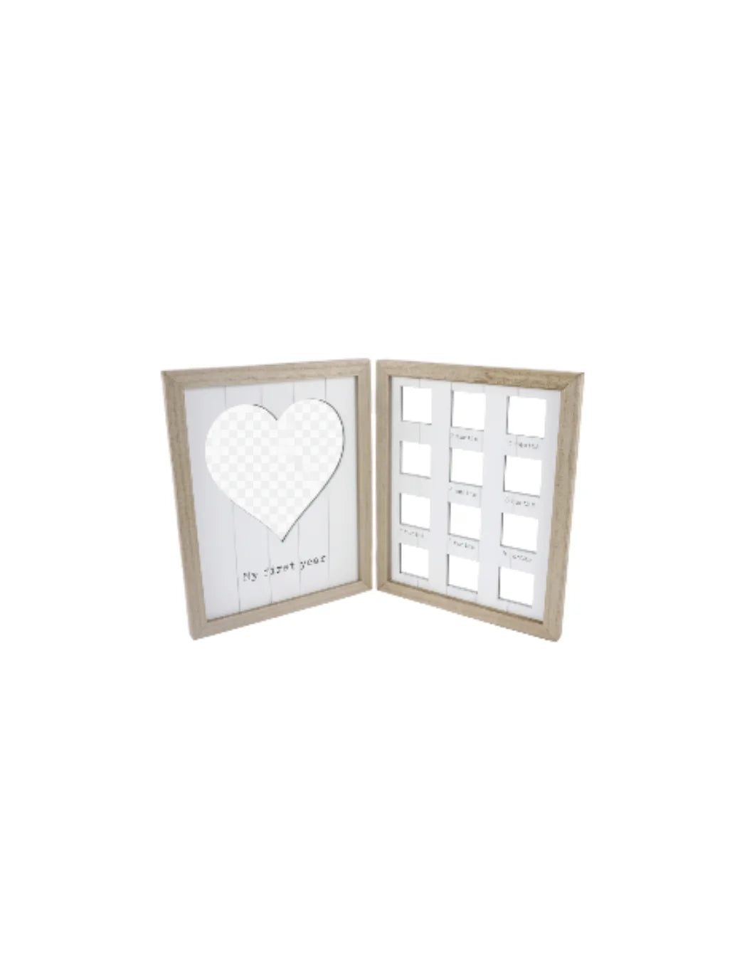 My First Year Baby Photo Frame MDF Natural Wood | Sparkle Decor