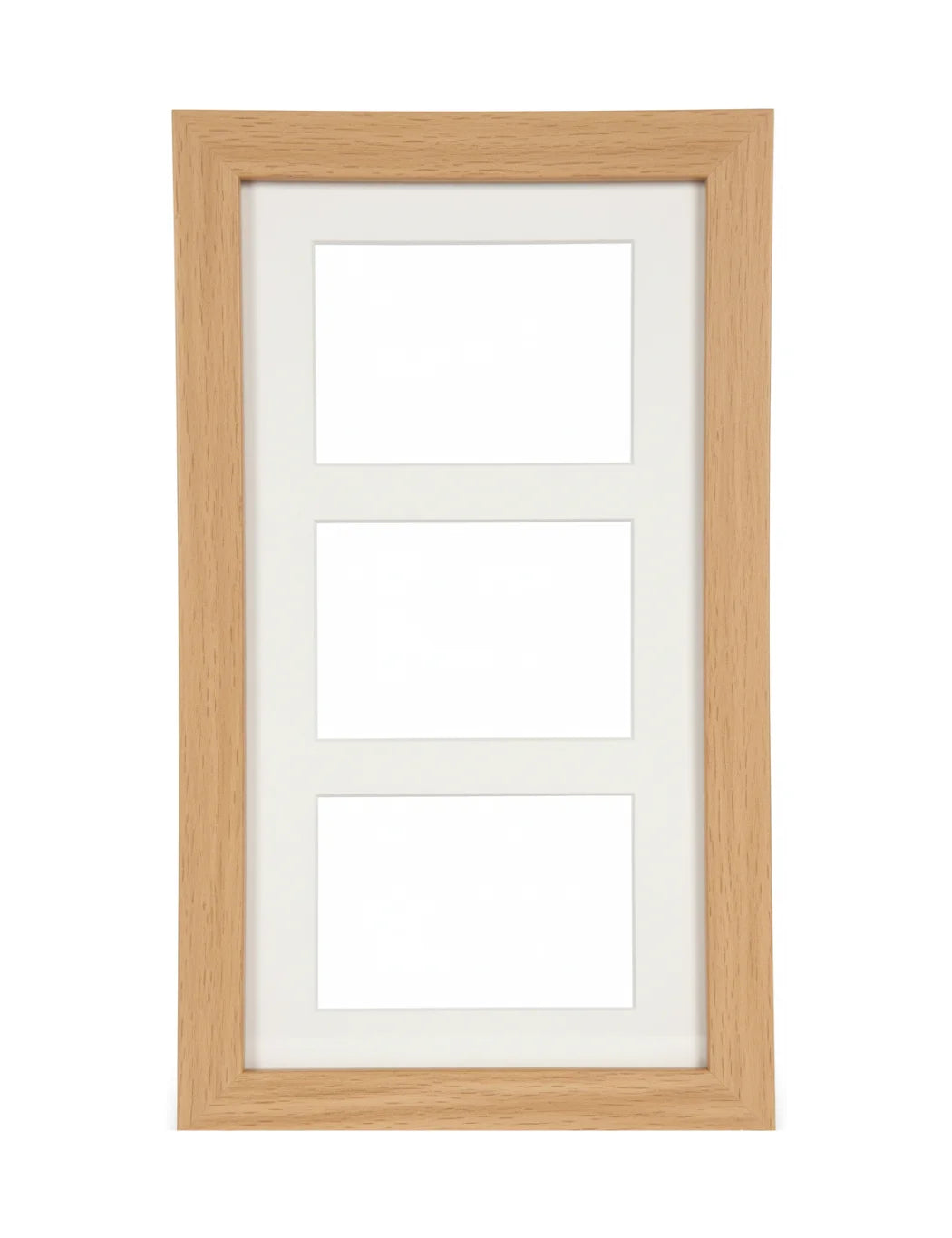 3 Multi-Aperture Oak Wall Frame 26x43cm | Sparkle Decor