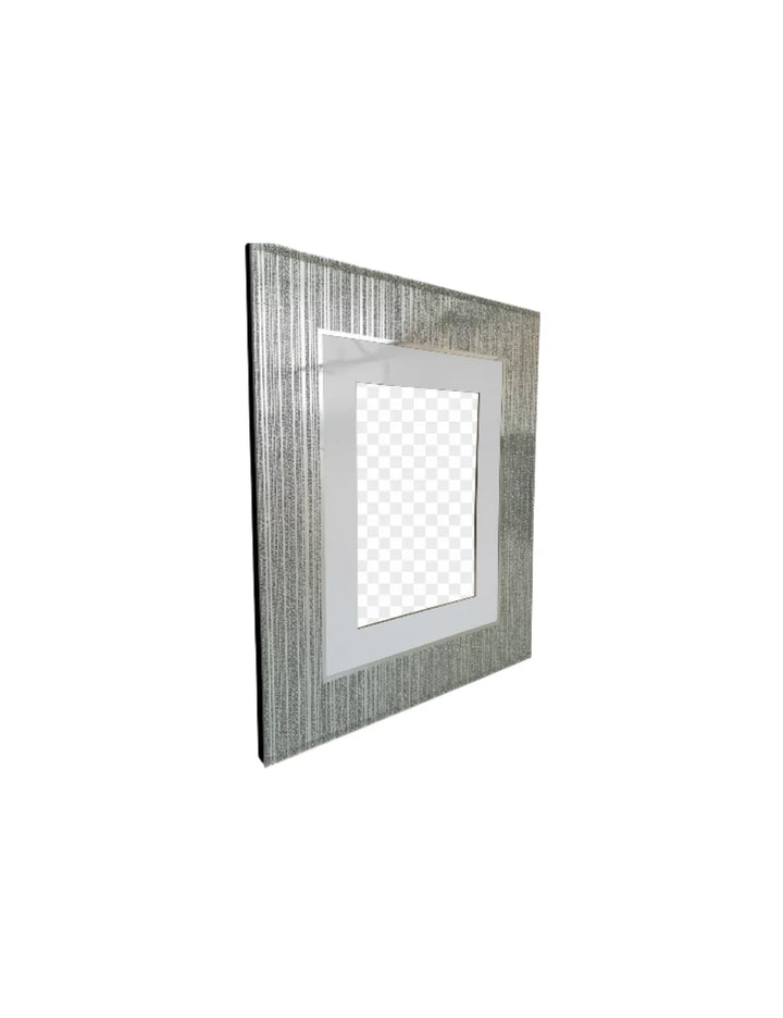 Silver Glitter Glass Photo Frame Sparkling Design | Sparkle Decor