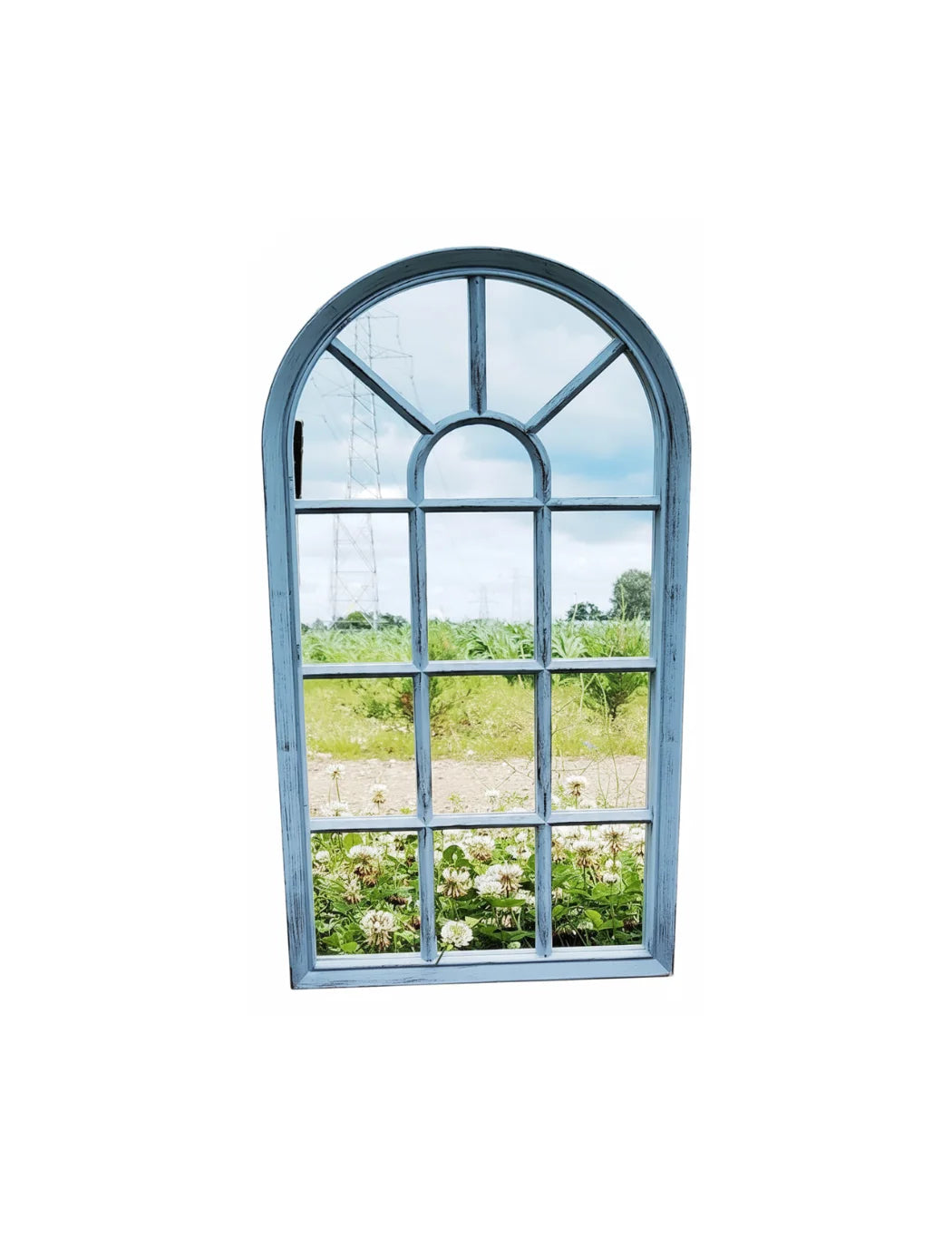 Arched Rustic Window Style Wall Mirror – Sparkle Decors