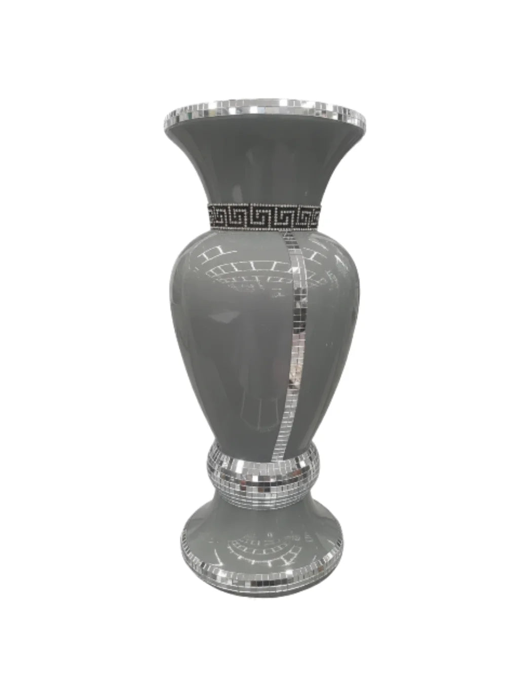 Sparkly White Silver Mirrored Floor Vase – Sparkle Decors