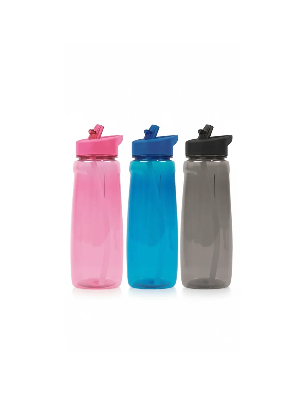 Flip Straw Sports Water Bottle 750ml – Reusable Hydration Bottles (Pack of 2)