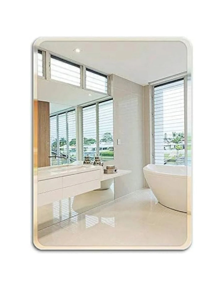 Sparkle Decors 60×45cm Frameless Wall Mirror — Rounded Corner, Polished Edge