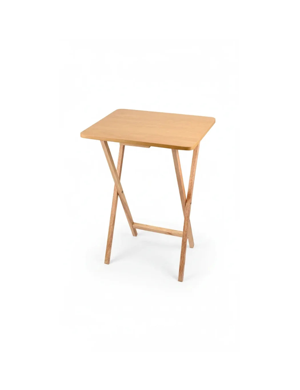 Foldable Wooden TV Tray Table – Pine Finish Rubberwood Folding Table