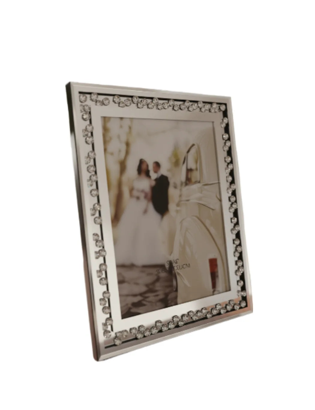 Floating Crystal Photo Frame Mirrored Elegance | Sparkle Decors