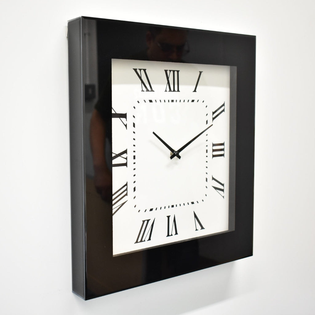 Square roman numeral wall clock