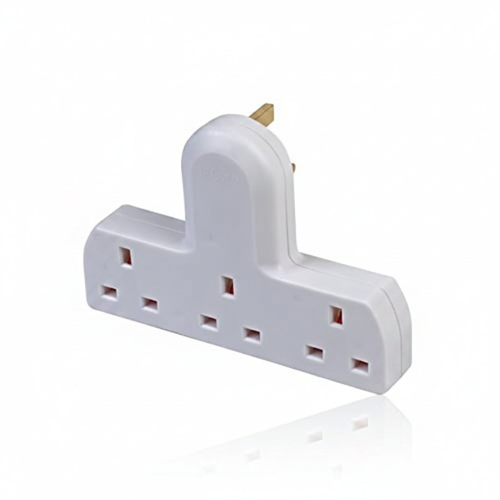 Triple plug extension socket multi power adapter
