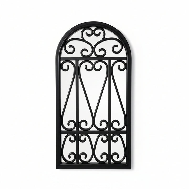 Vicenza window style wall mirror black