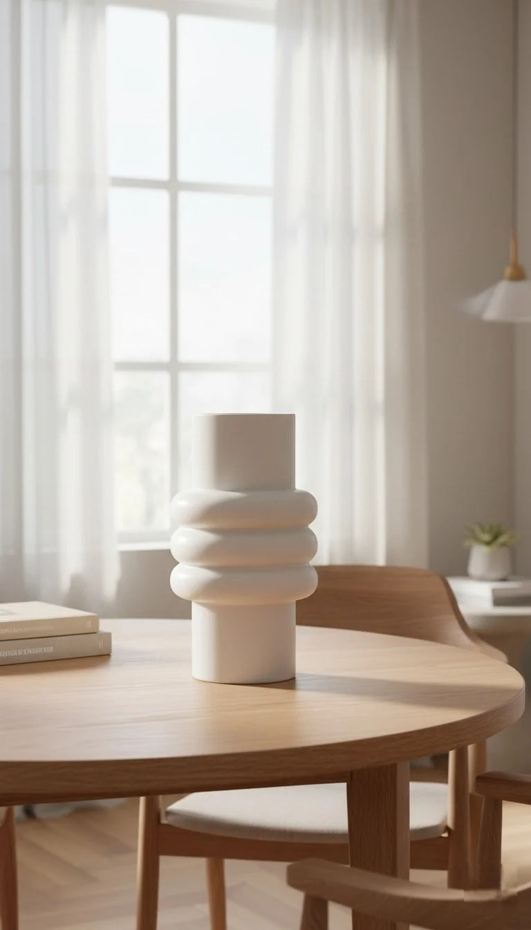 Cleo Abstract Black Ceramic Vase for Modern Décor | Sparkle Decors