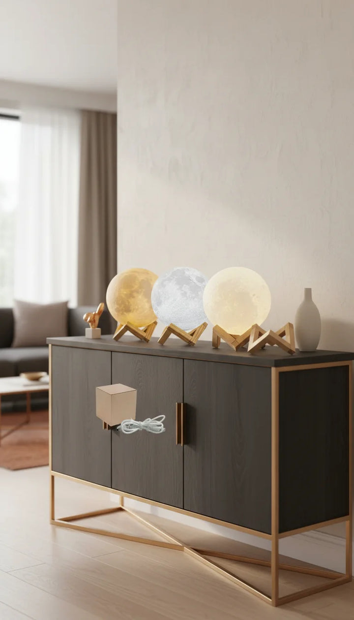 Rechargeable Moon Night Lamp – Sparkle Decors