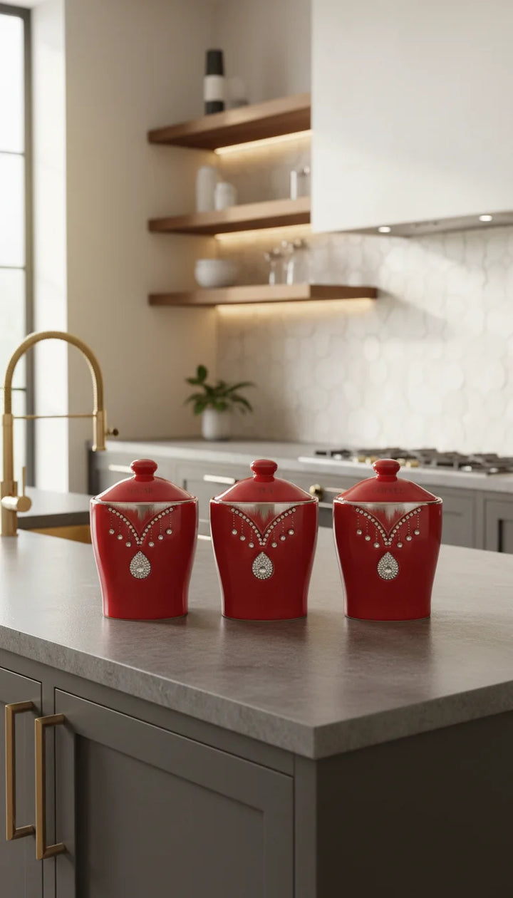 Diamante Tea Coffee Jars – Sparkle Decors