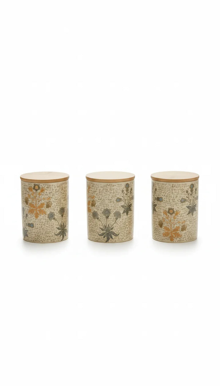Floral Ceramic Storage Jars – Sparkle Decors