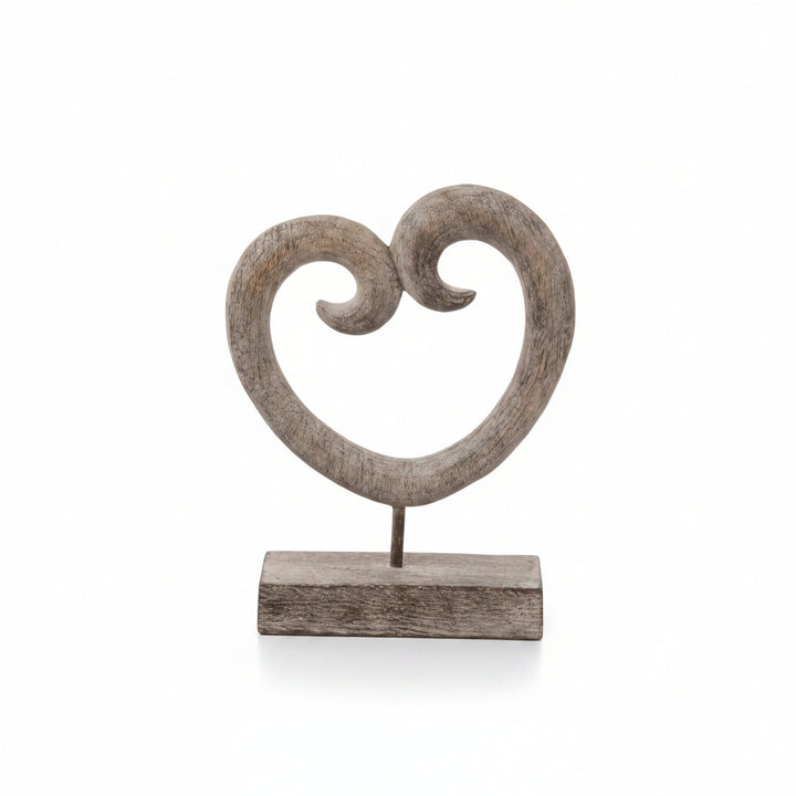 Wooden heart ornament gift