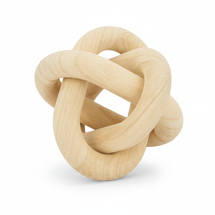 Wooden knot ornament natural wood