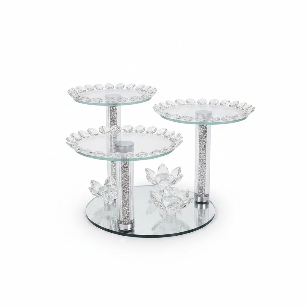 XL silver sparkle crushed diamond canisters
