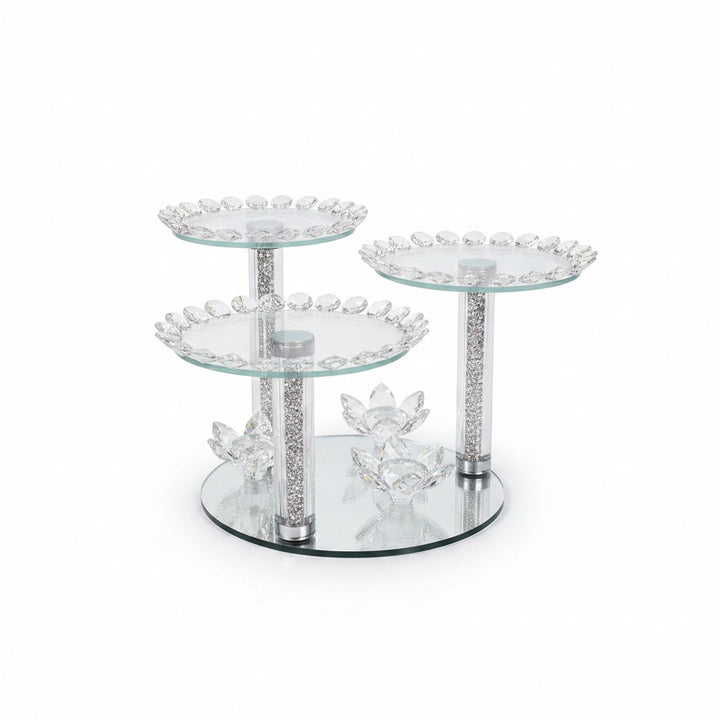 XL silver sparkle crushed diamond canisters