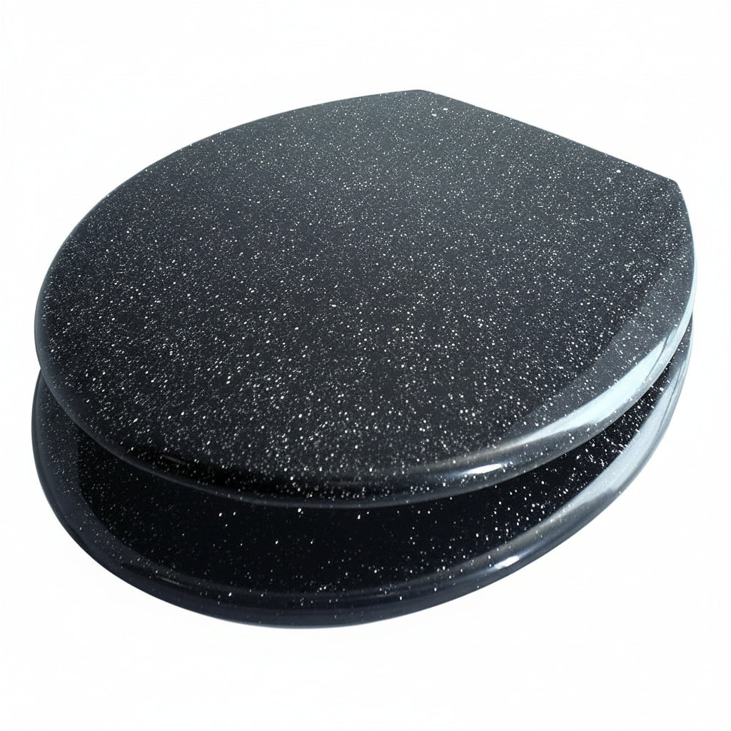 black glitter toilet seat universal bathroom fitting