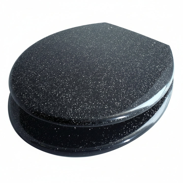 black glitter toilet seat universal bathroom fitting