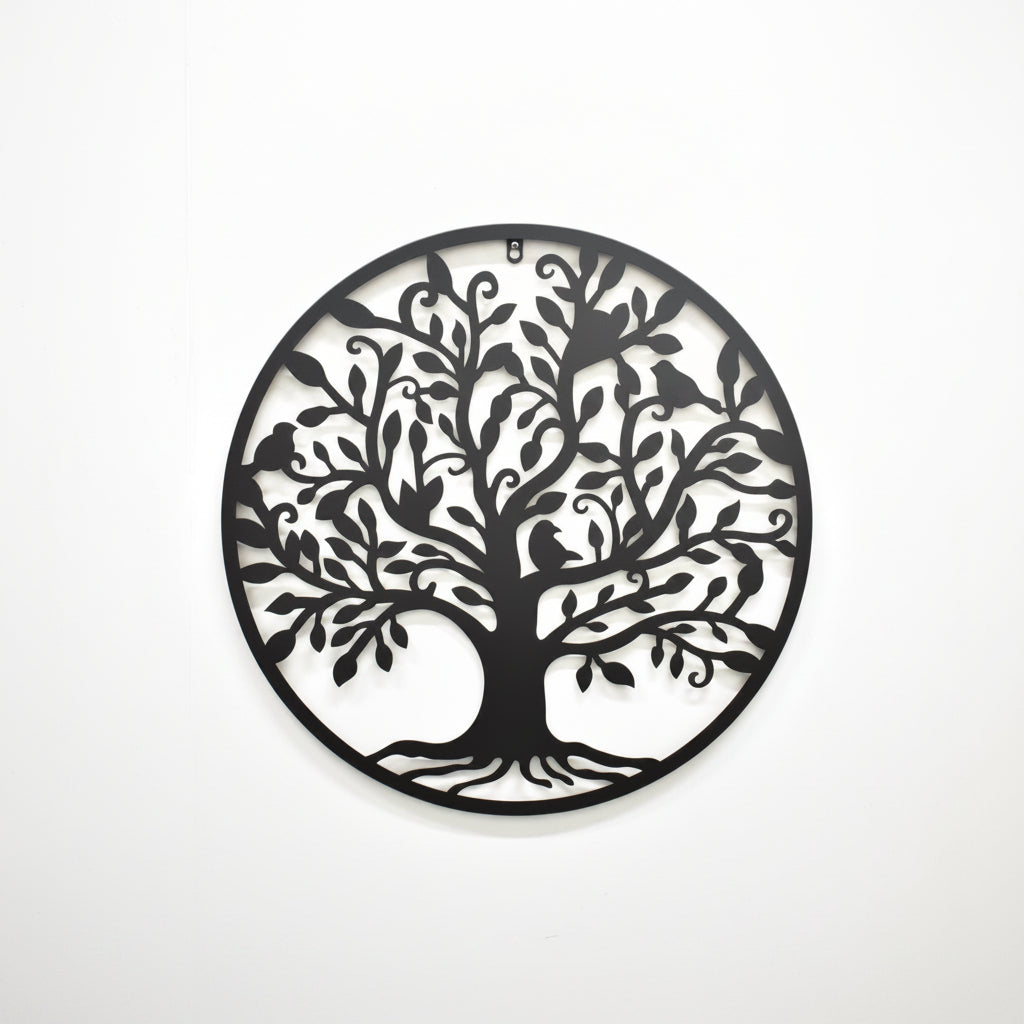 black tree of life metal wall sculpture