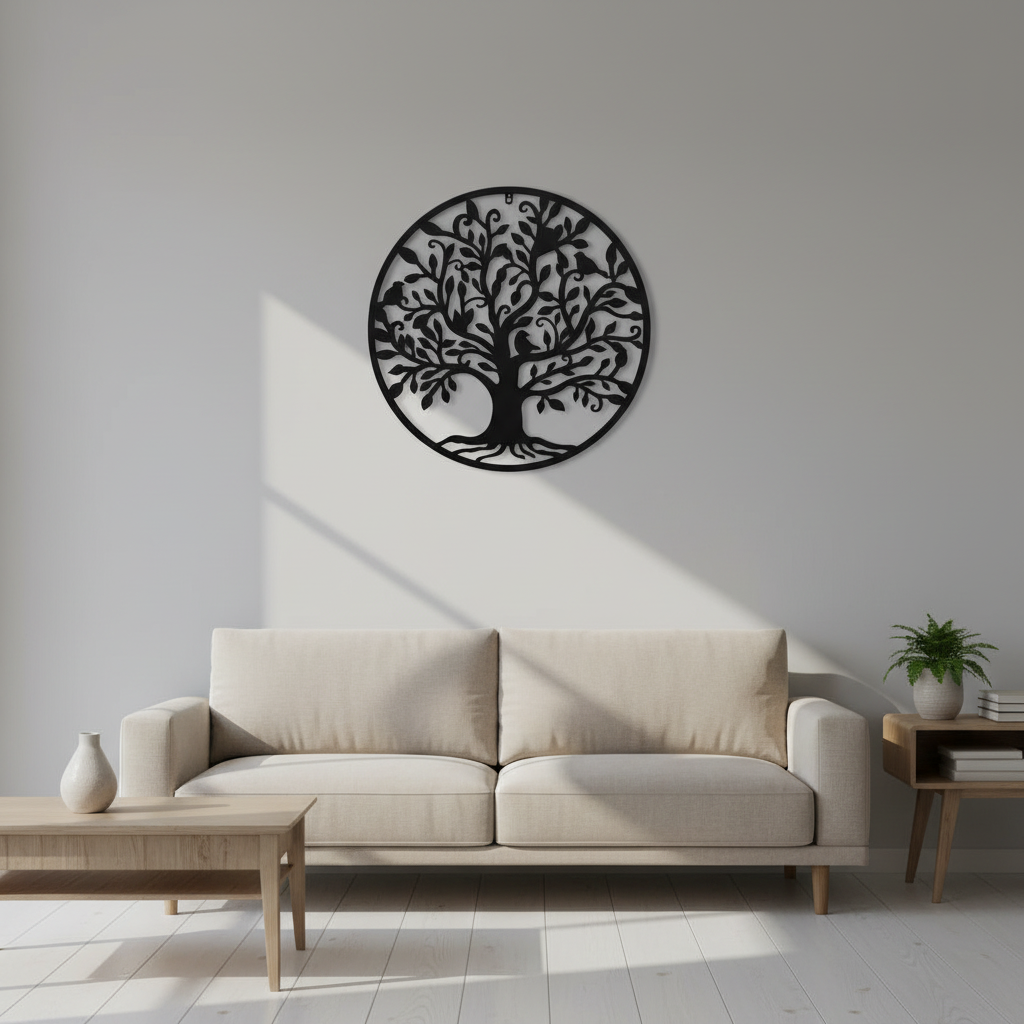 black_tree_of_life_metal_wall_sculpture by sparkle decors
