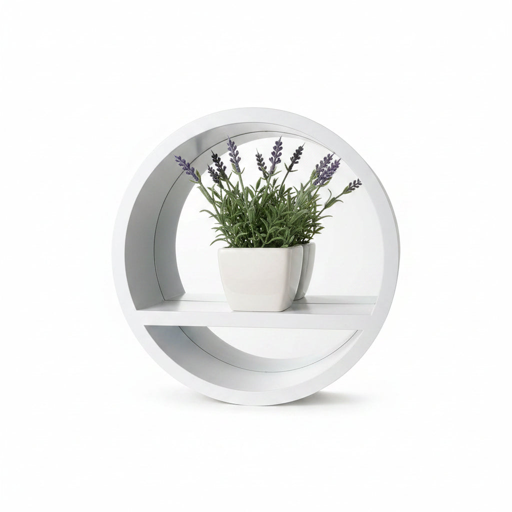 decorative mirror wall shelf modern design