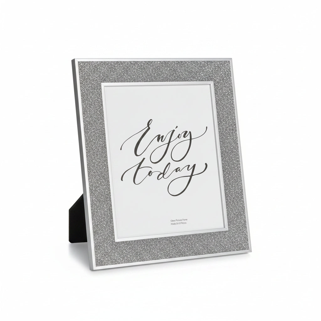 glitter noir glass photo frame sparkle decor