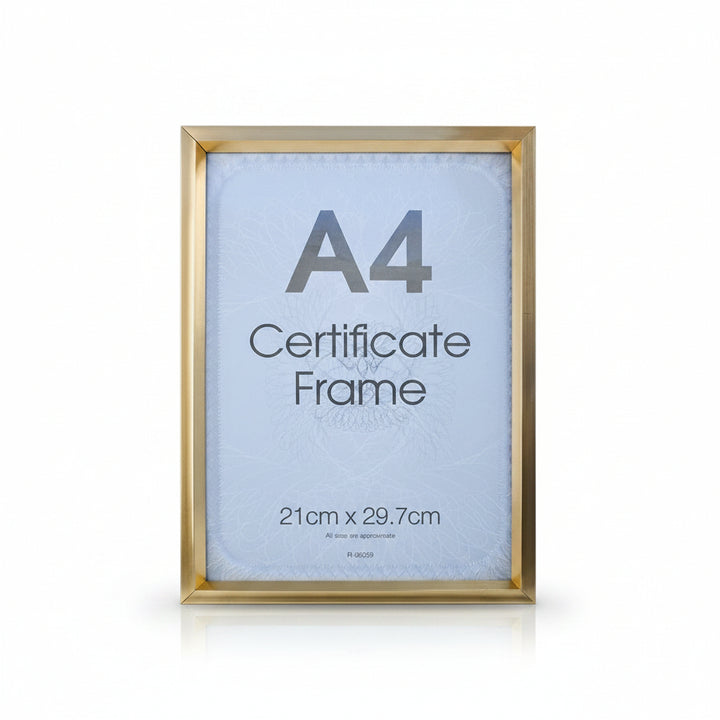 gold a4 certificate photo frame luxury metallic picture frame