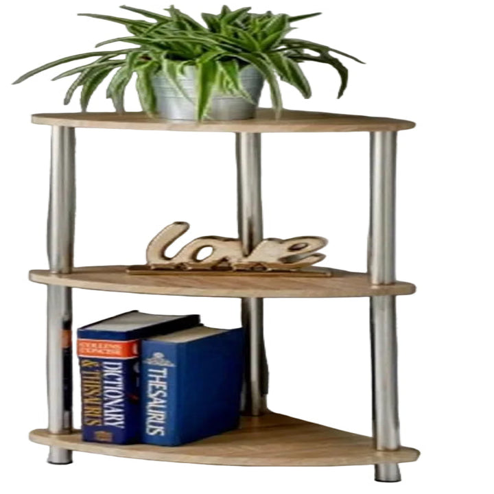 oak corner shelf unit storage furniture