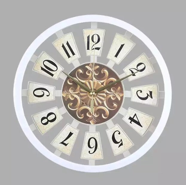 white modern wall clock decor