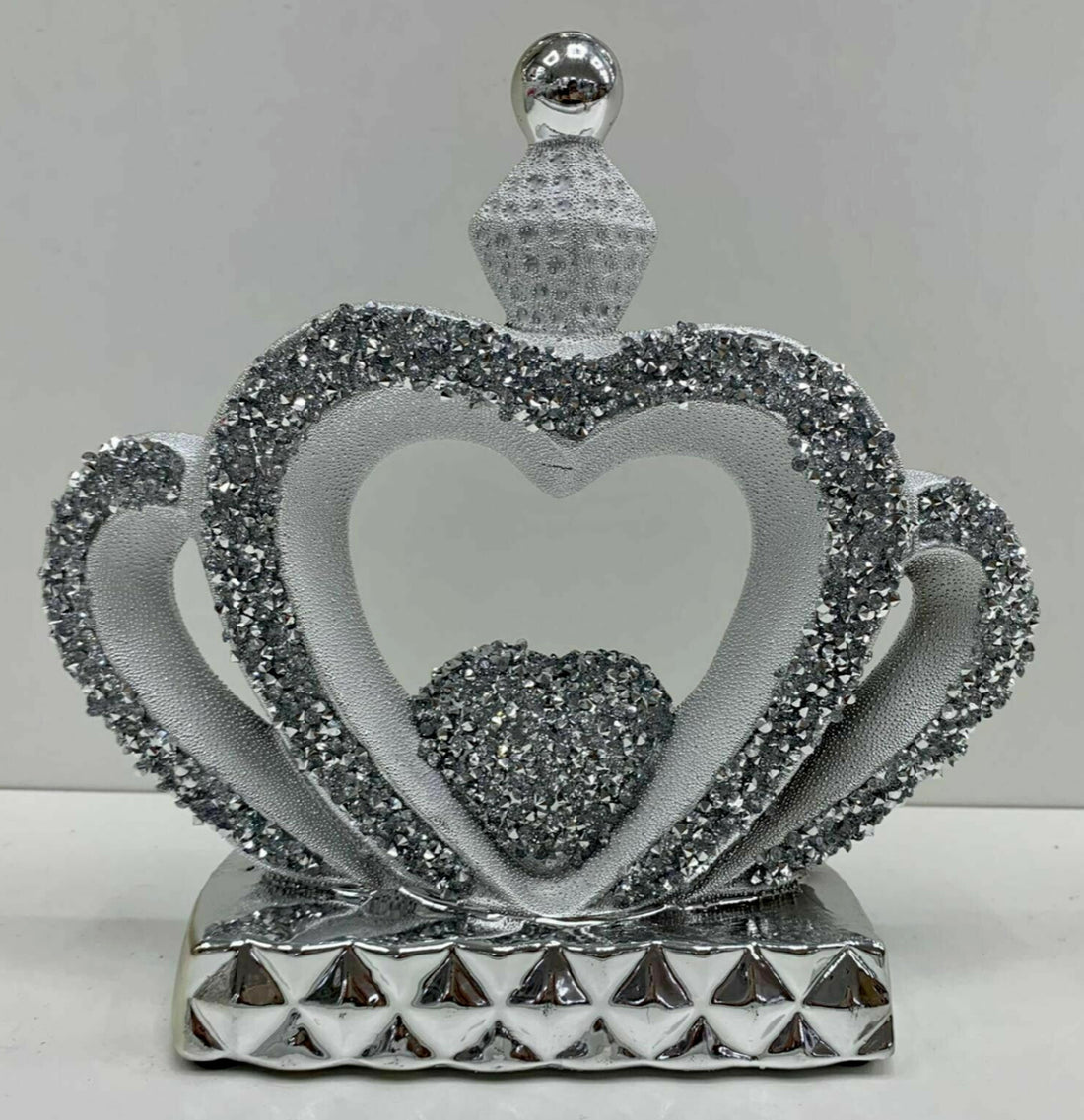Crystal crown crushed diamond ornament