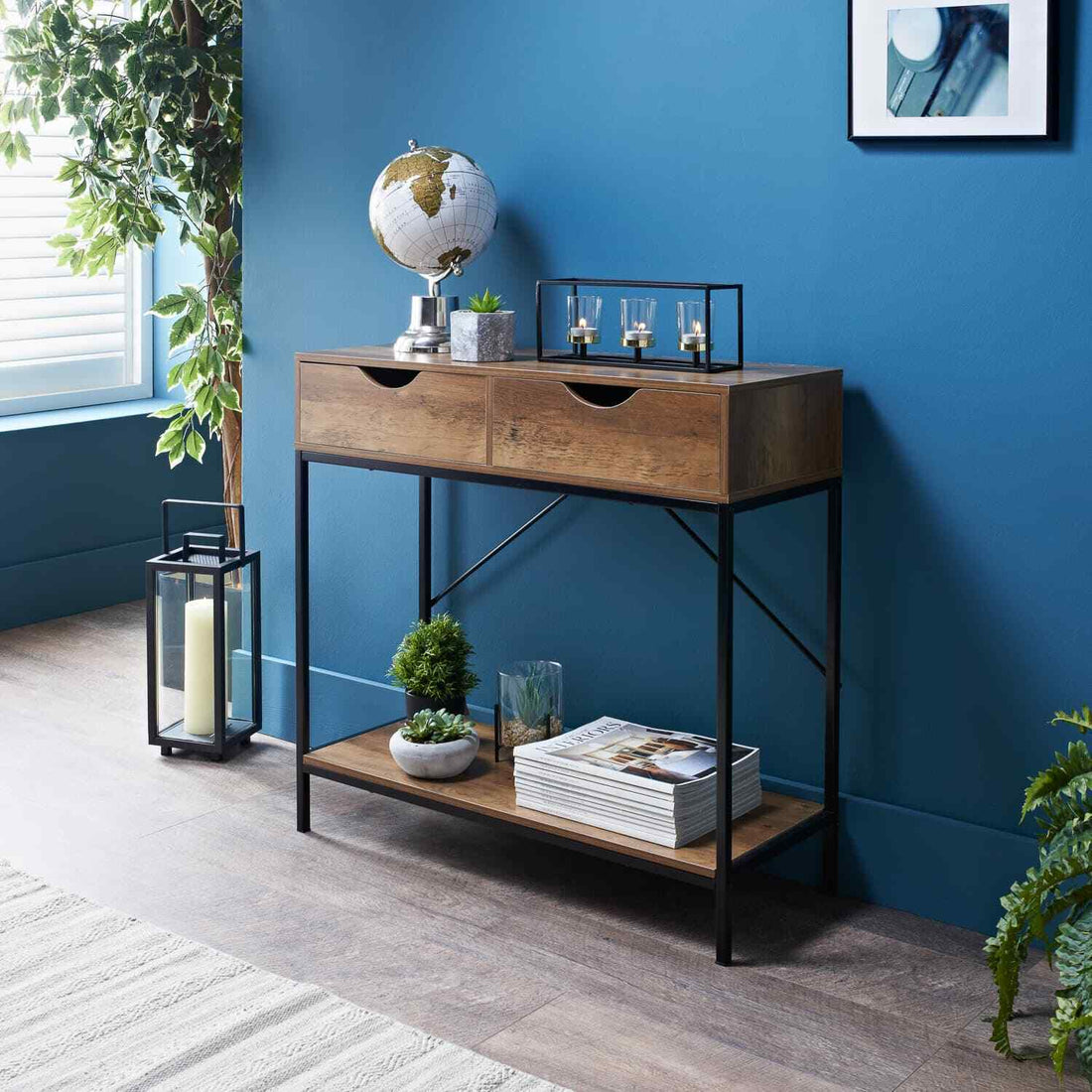 Console table with drawer hallway