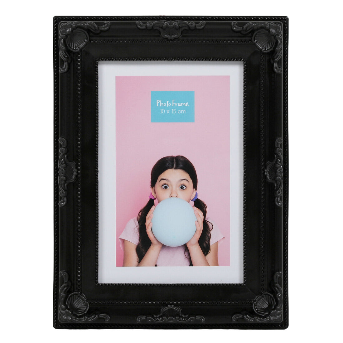 black ornate photo frame set decor