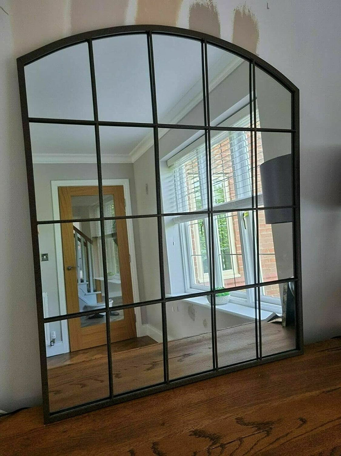Large rectangle arch window mirror