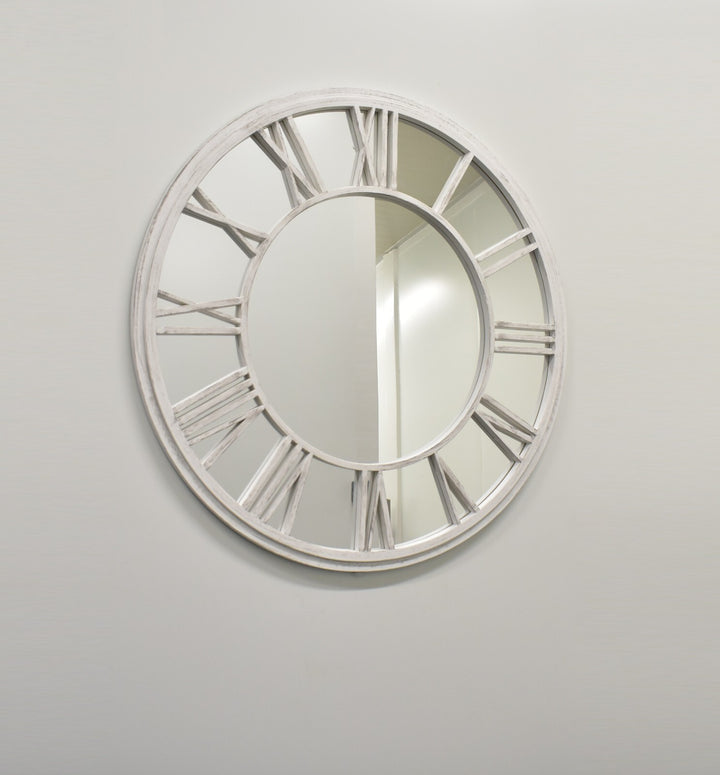 Roman numeral mirror wall clock decorative